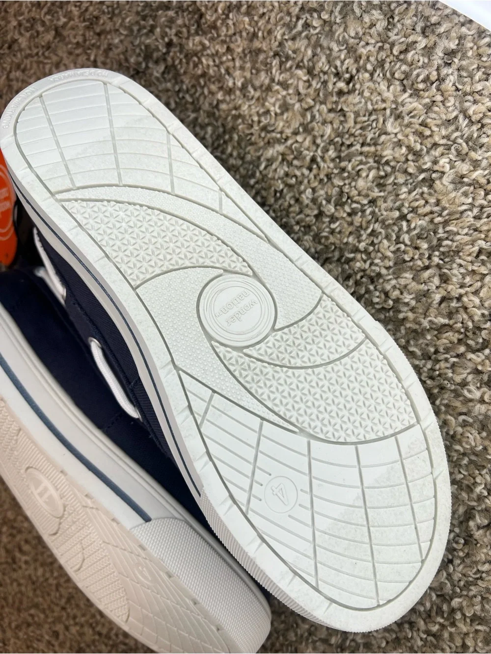 wonder nation Navy and White boys Moccasin-Style Canvas Sneakers